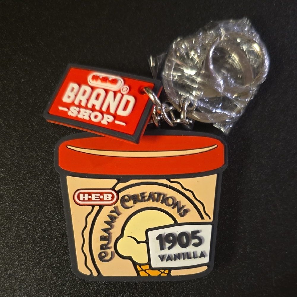 HEB Grocery Brand Shop Creamy Creations Keychain H-E-B Texas
